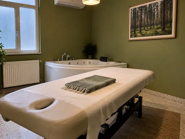 Jakuzili, pencereli aydınlık masaj odası — Topkapı, Masaj Salonun